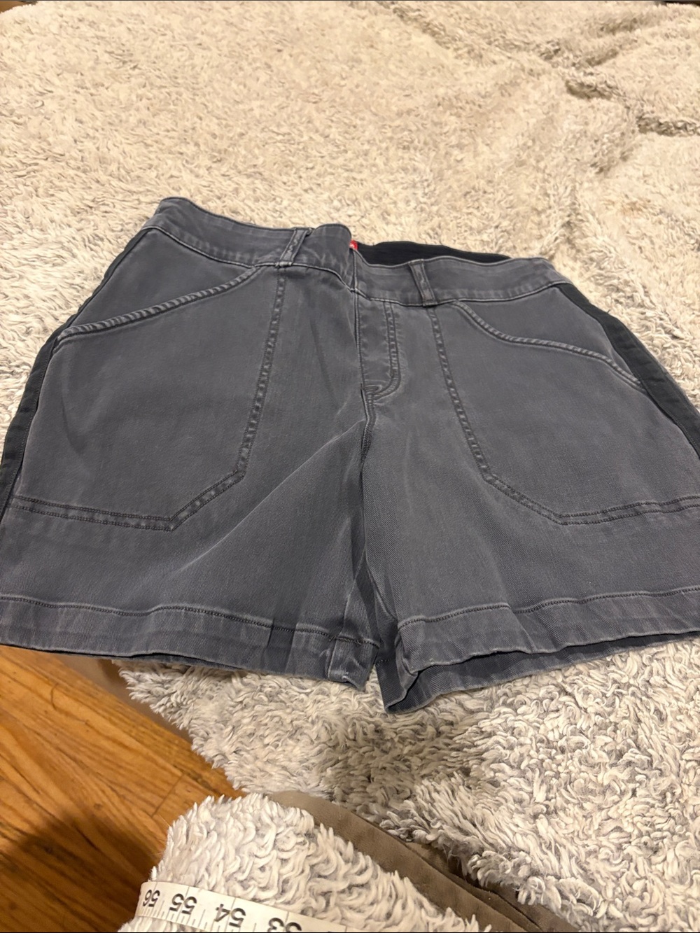 SPANX High-Waist Slate Gray Casual Shorts